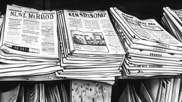 Newspapers on a News Stand